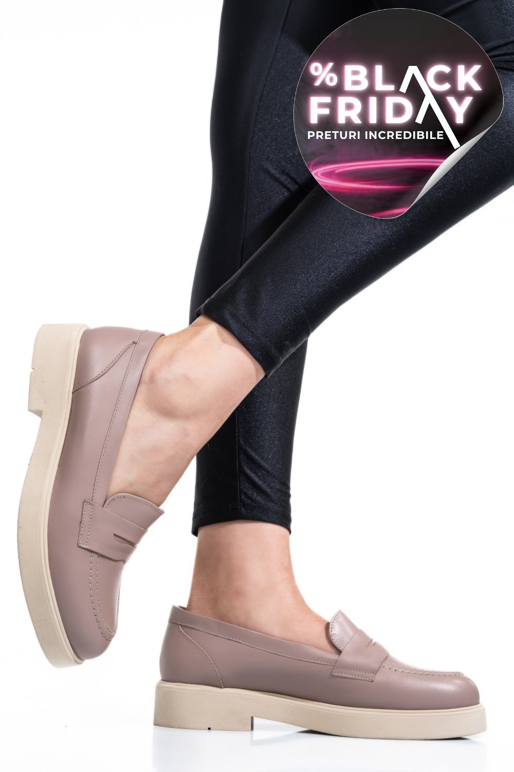 PANTOFI TAUPE PIELE NATURALA 2S7741604NP