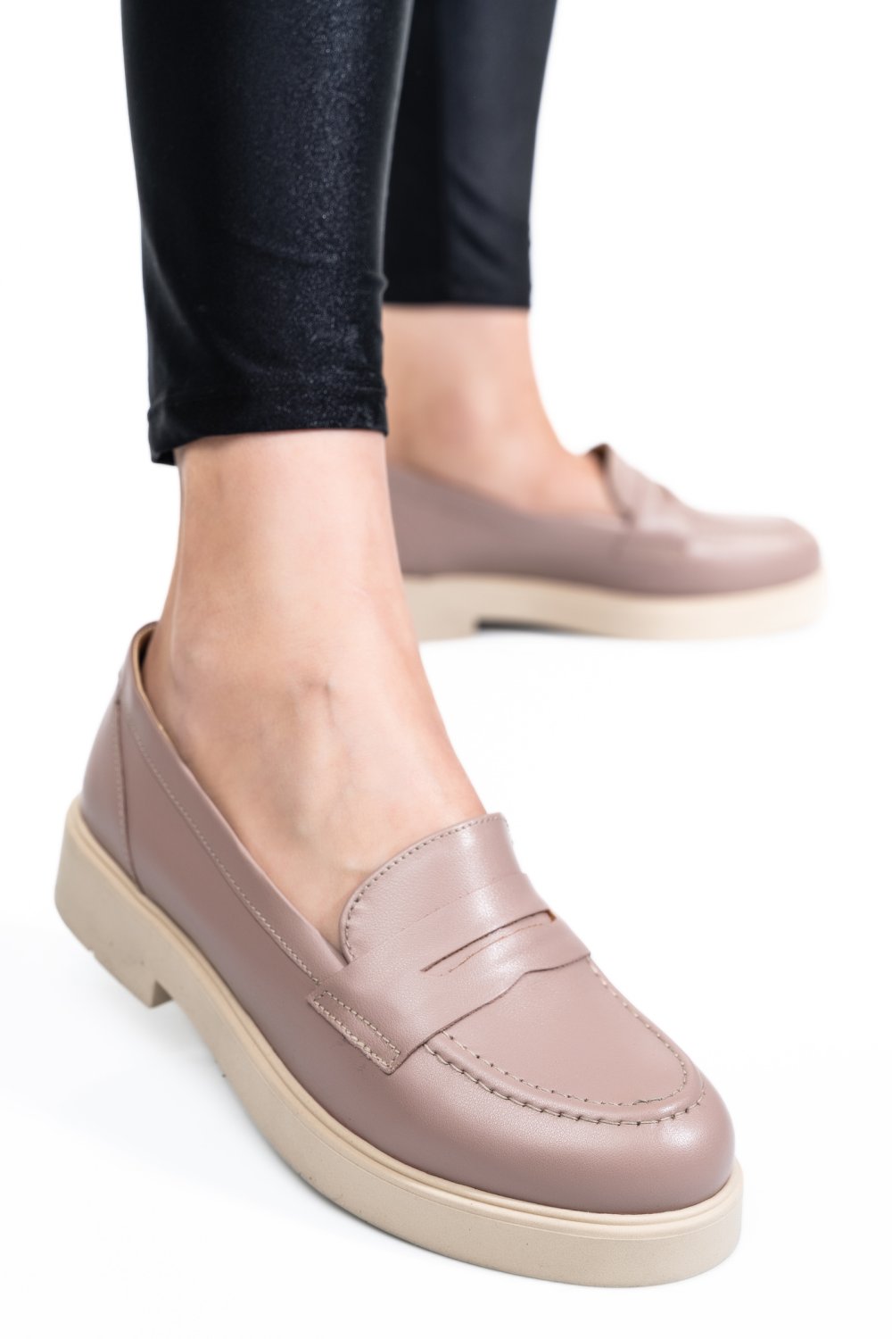 PANTOFI TAUPE PIELE NATURALA 2S7741604NP