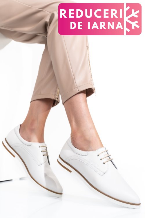 Pantofi albi piele naturala 9pc01