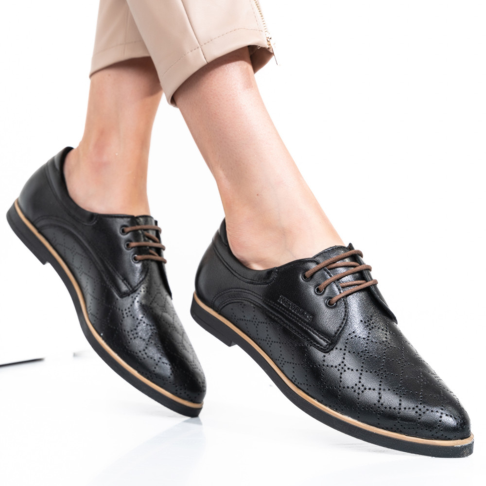 PANTOFI NEGRI PIELE NATURALA 9PC01