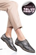 PANTOFI ARGINTII PIELE NATURALA 9PC01