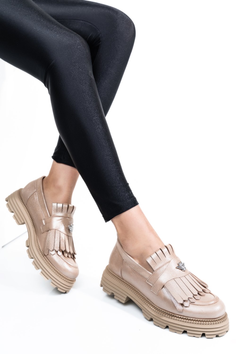 MOCASINI DAMA PIELE NATURALA BEJ SIDEF 3S7795
