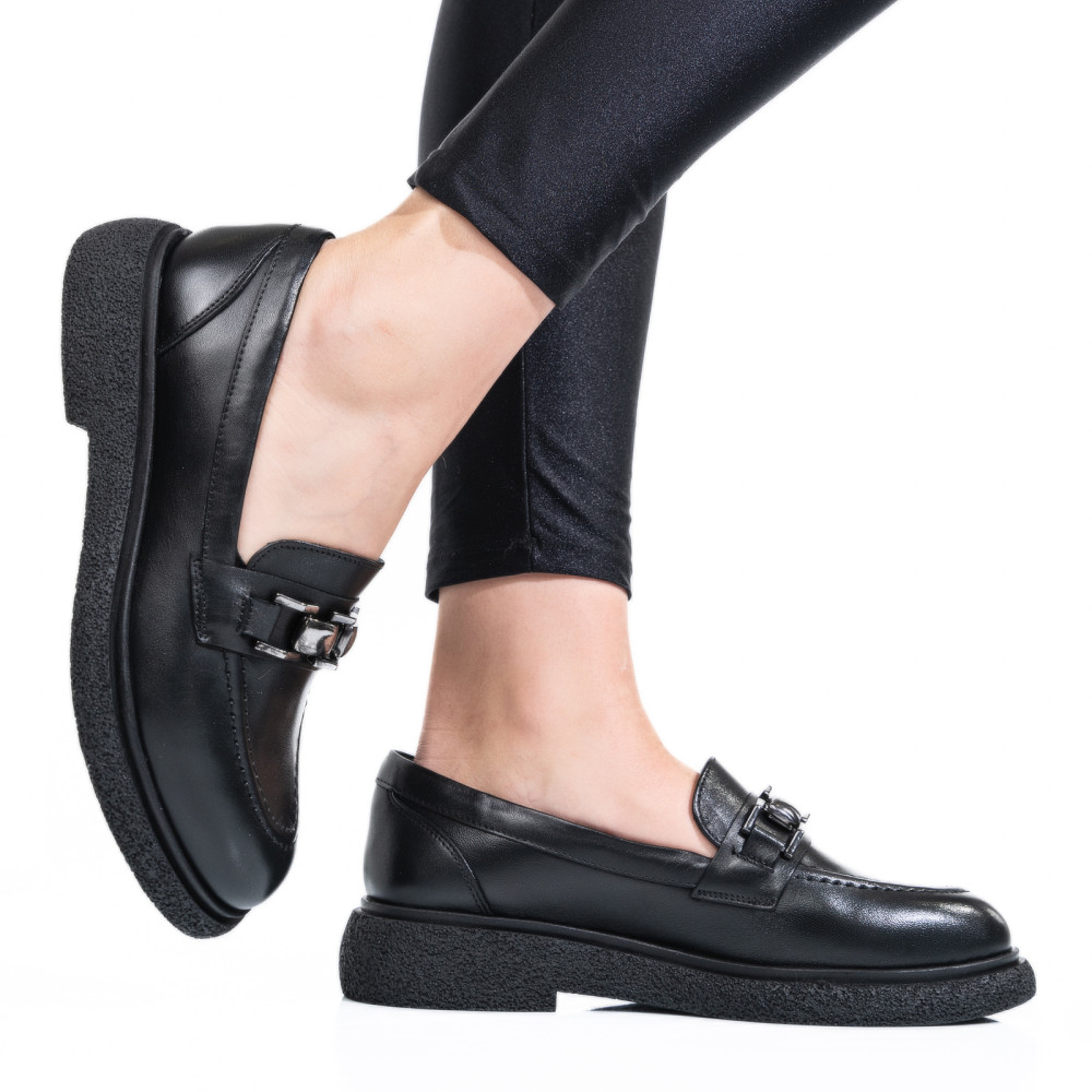 PANTOFI NEGRI PIELE NATURALA 2S7741602NP