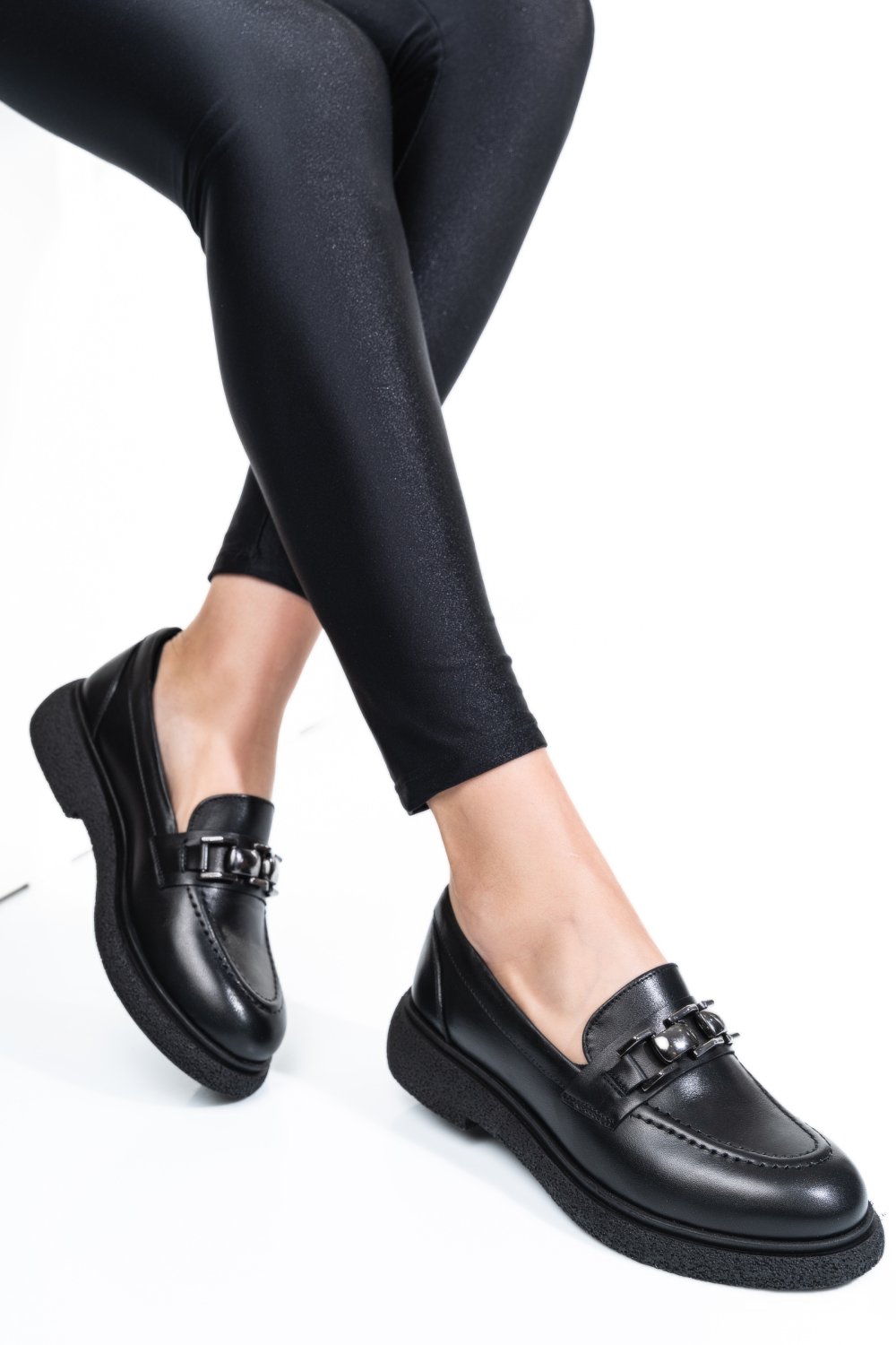 PANTOFI NEGRI PIELE NATURALA 2S7741602NP