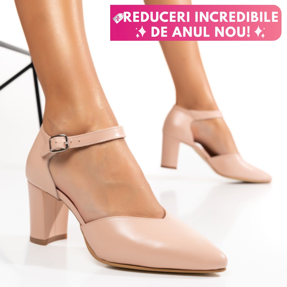 PANTOFI NUDE PIELE NATURALA 1S77701