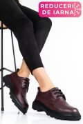 PANTOFI BORDO PIELE NATURALA 7S77156