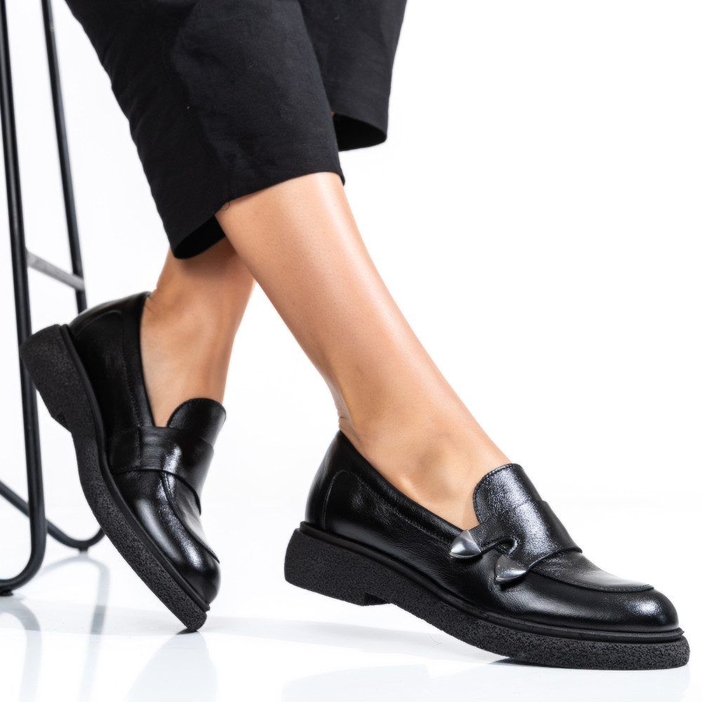 MOCASINI DAMA PIELE NATURALA NEGRI 4S7710
