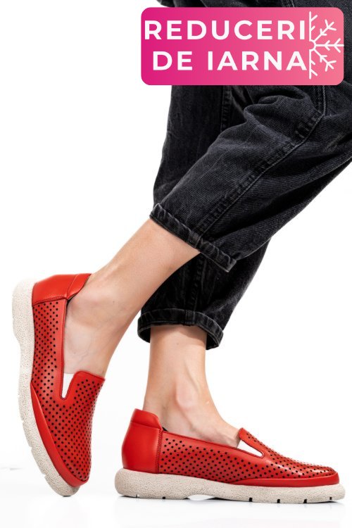 Espadrile rosii piele naturala 4s7715