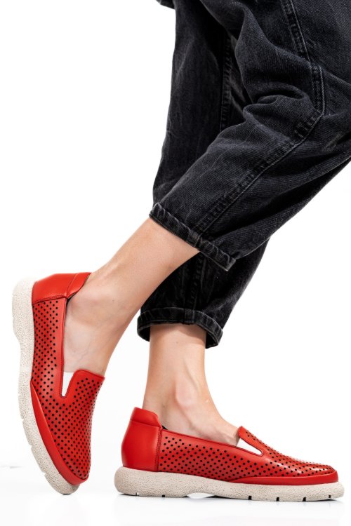Espadrile rosii piele naturala 4s7715