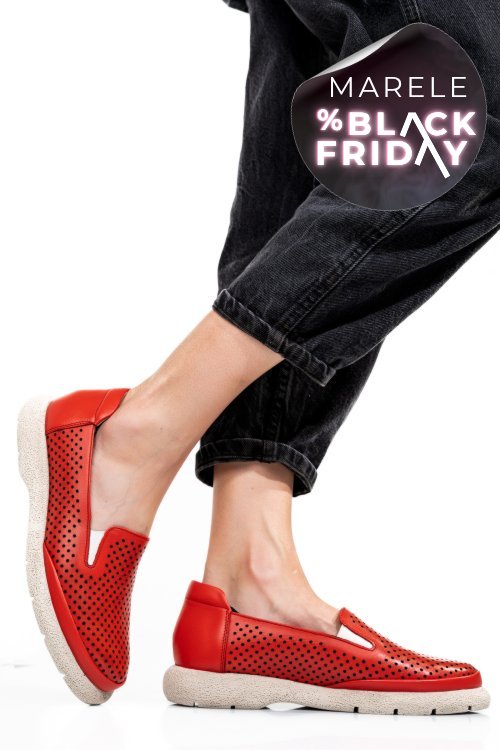 Espadrile rosii piele naturala 4s7715