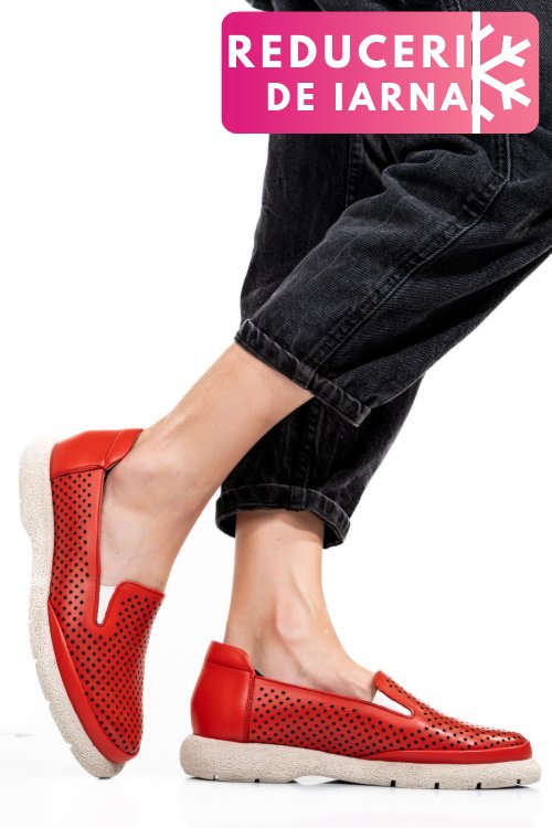 Espadrile rosii piele naturala 4s7715