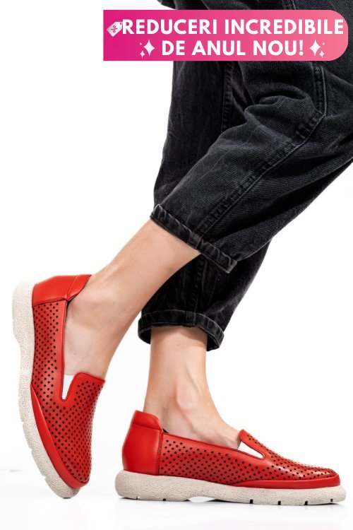 Espadrile rosii piele naturala 4s7715