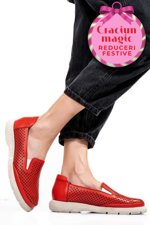 Espadrile rosii piele naturala 4s7715