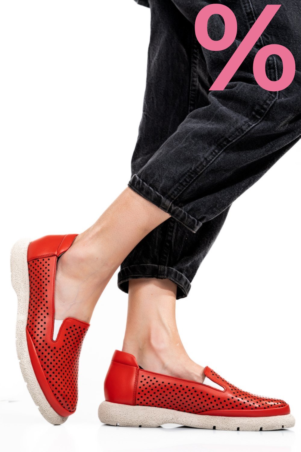 ESPADRILE ROSII PIELE NATURALA 4S7715