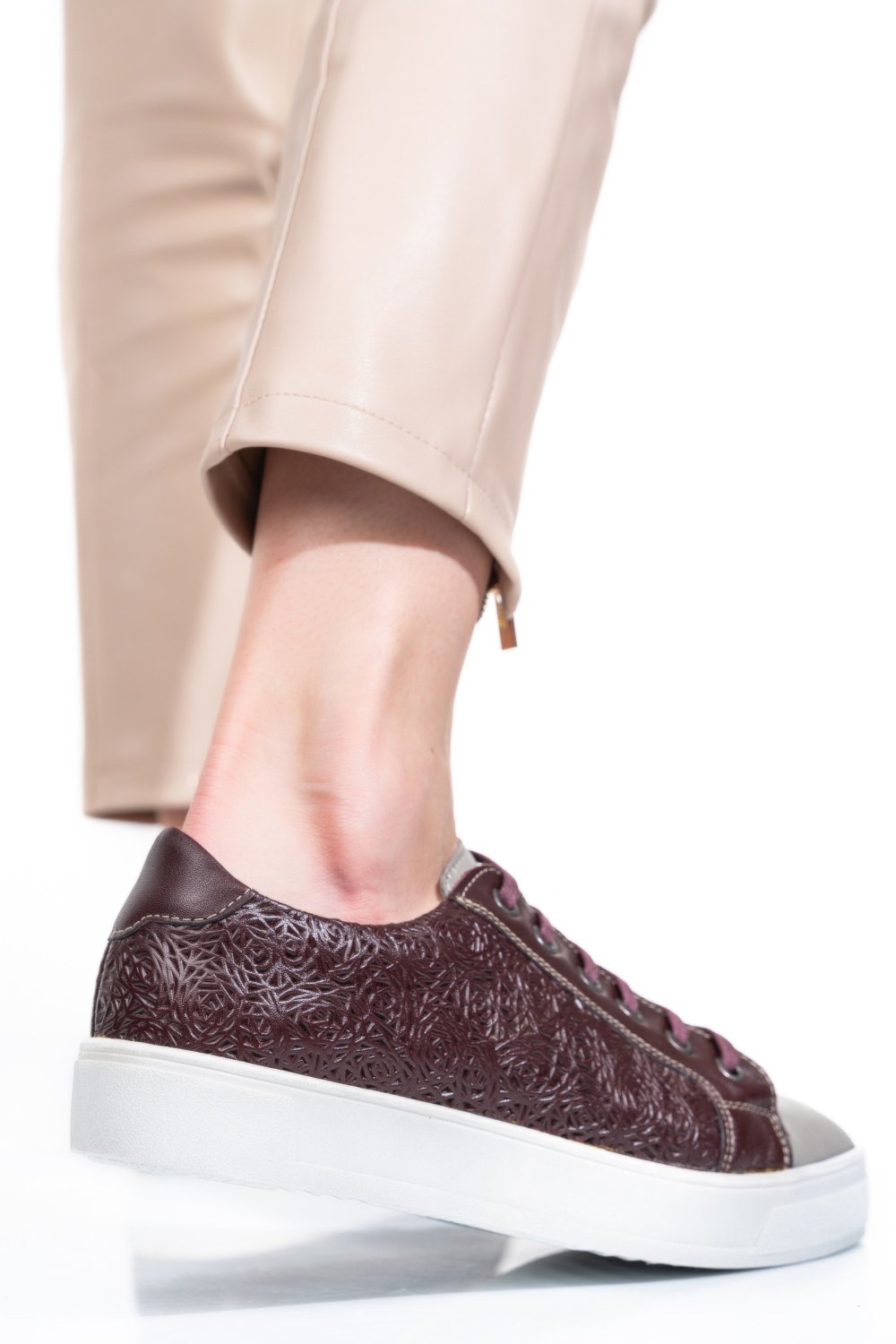 PANTOFI VISINIU GRI PIELE NATURALA 9PC02