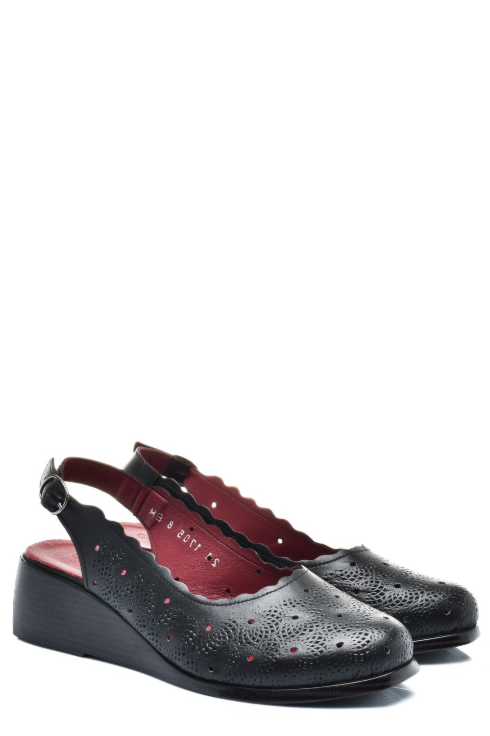 SANDALE NEGRE PIELE NATURALA 1PC70571