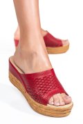 SANDALE ROSII PIELE NATURALA 1PC73820