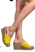 SANDALE GALBENE PIELE NATURALA 1PC73801