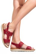 SANDALE ROSII PIELE NATURALA 1PC76902