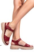 SANDALE ROSII PIELE NATURALA 1PC73668