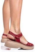 SANDALE ROSII PIELE NATURALA 1PC73668