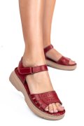 SANDALE ROSII PIELE NATURALA 1PC73668