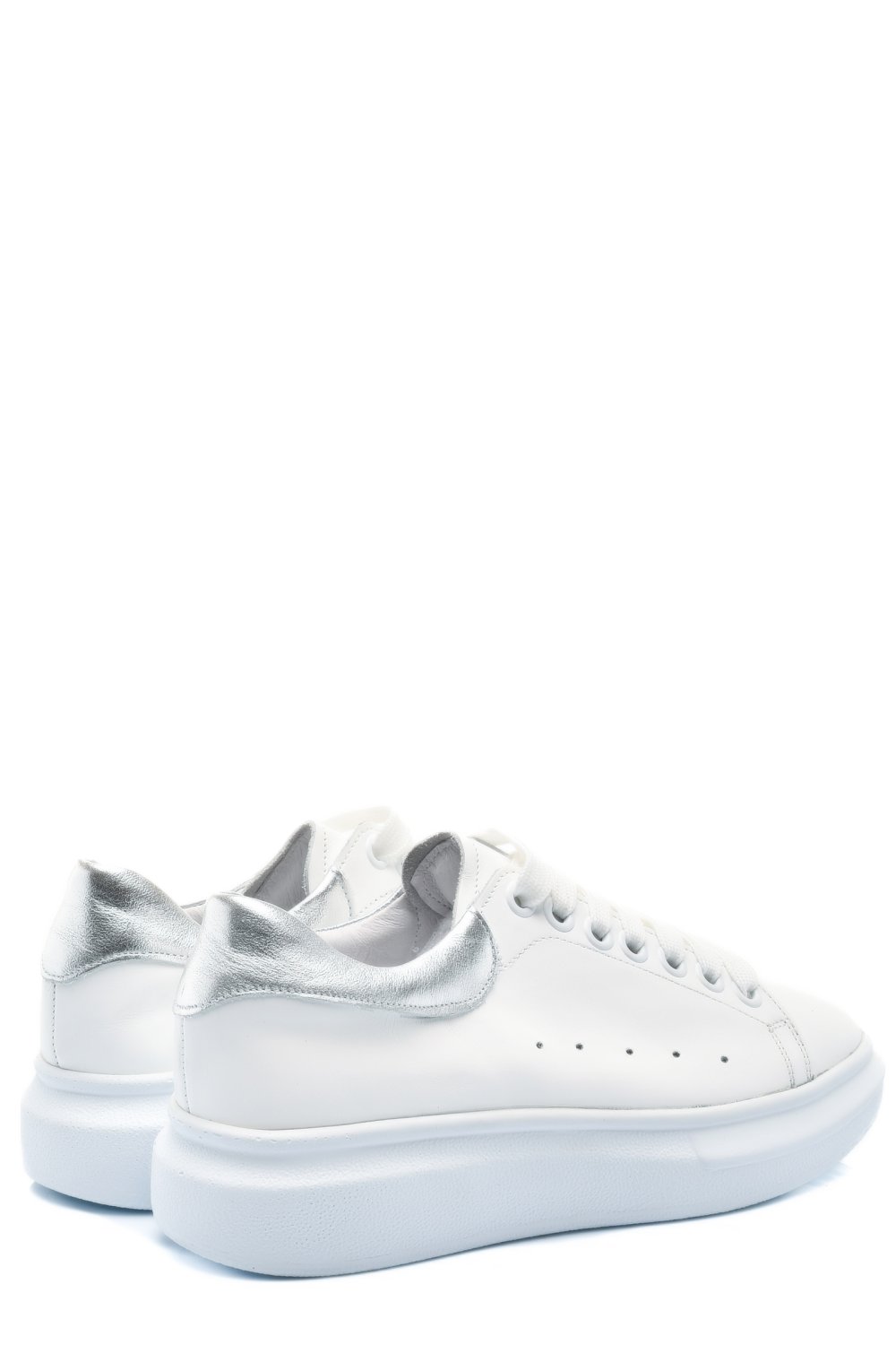 PANTOFI SPORT ALB ARGINTIU PIELE NATURALA 2S7701684