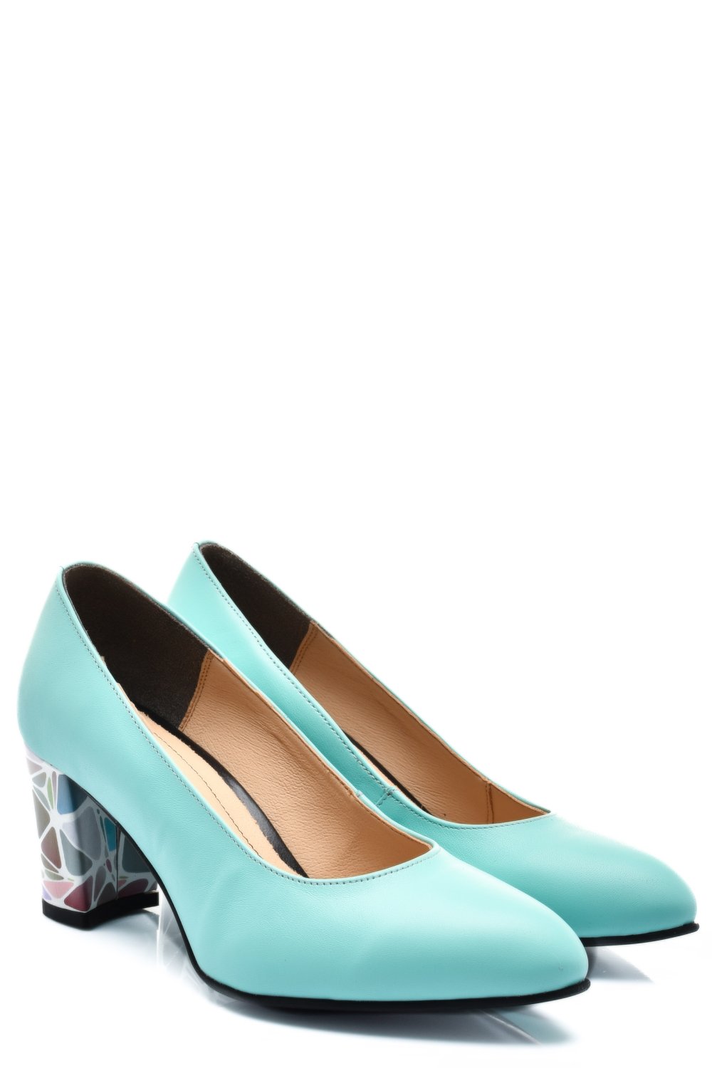 PANTOFI TURCOAZ COLOR PIELE NATURALA LERA