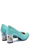PANTOFI TURCOAZ COLOR PIELE NATURALA LERA