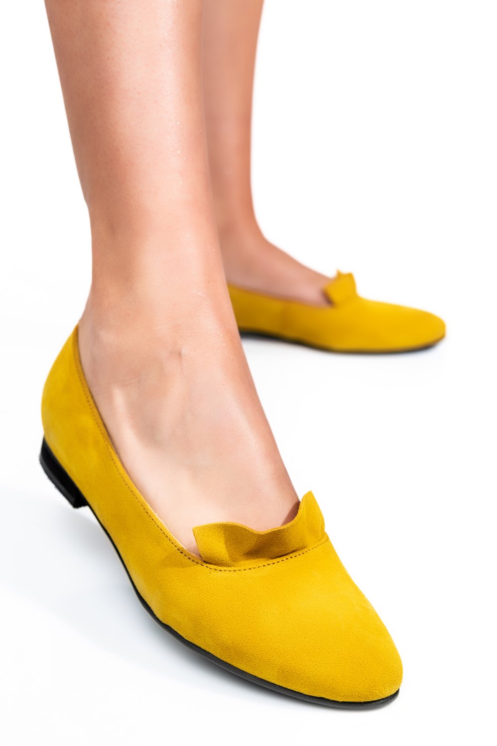 BALERINI GALBENI PIELE NATURALA 3S7704