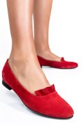 BALERINI ROSII PIELE NATURALA INTOARSA 3S7704