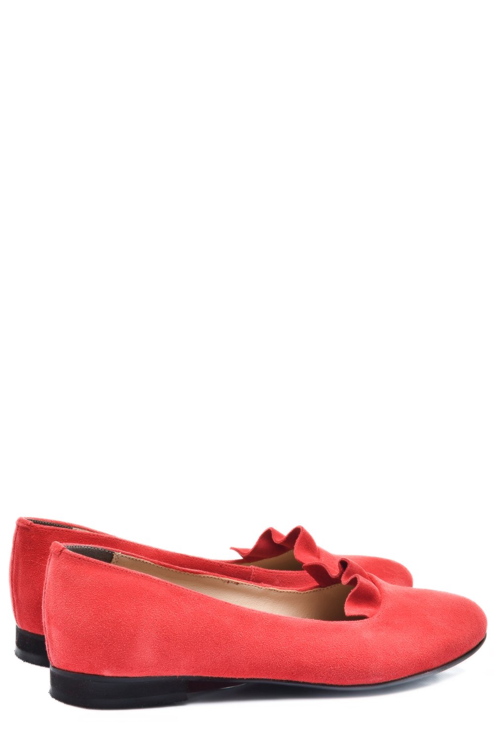 BALERINI ROSII PIELE NATURALA INTOARSA 3S7704