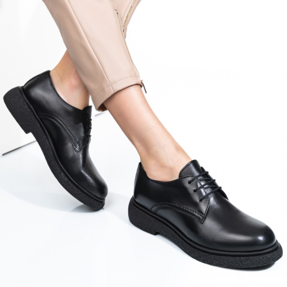 PANTOFI NEGRI PIELE NATURALA 2S7741601NP