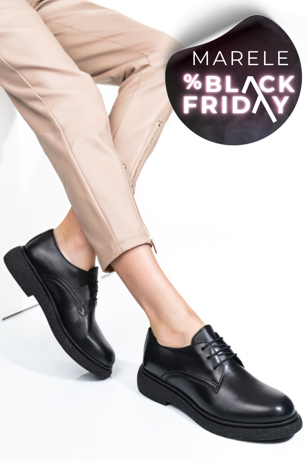 PANTOFI NEGRI PIELE NATURALA 2S7741601NP