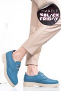 PANTOFI ALBASTRI PIELE NATURALA 2S7741603NP