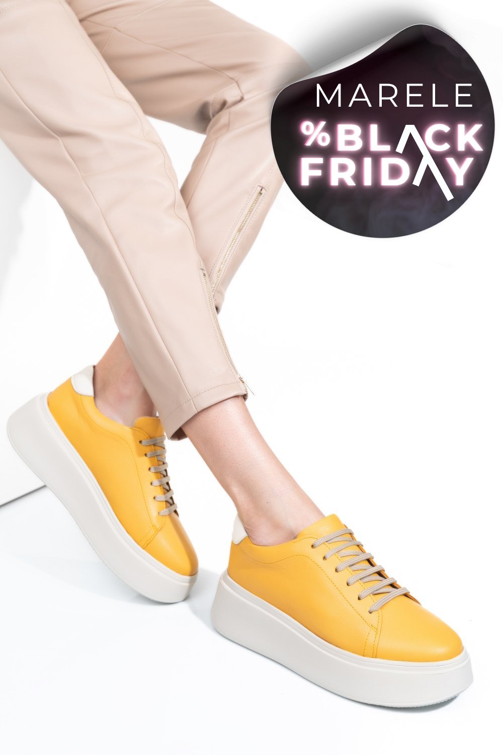 PANTOFI GALBENI PIELE NATURALA 2S7741610NP