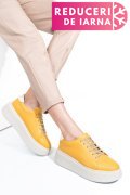 PANTOFI GALBENI PIELE NATURALA 2S7741610NP
