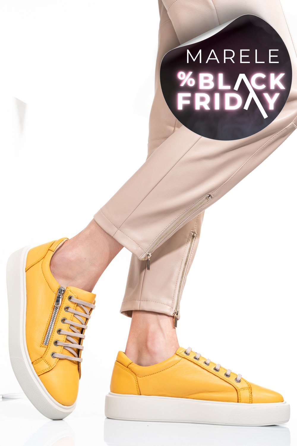 PANTOFI GALBENI PIELE NATURALA 2S7741607NP