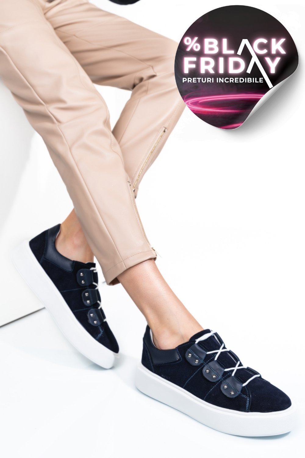 PANTOFI SPORT BLEUMARIN PIELE NATURALA INTOARSA 2S7741609SP