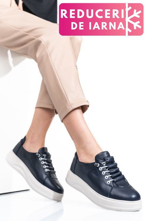 Pantofi sport bleumarin piele naturala 2s7731683np