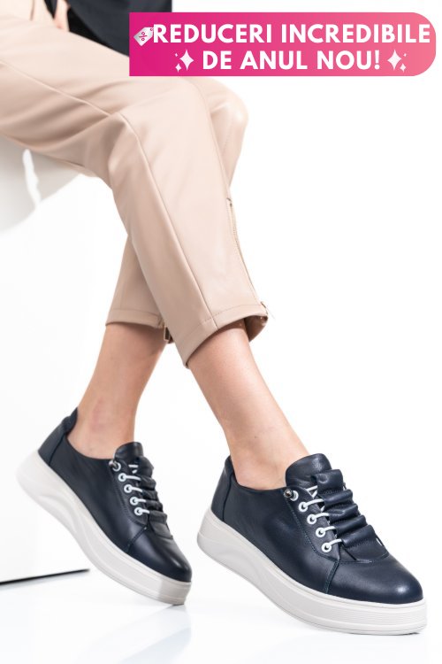 Pantofi sport bleumarin piele naturala 2s7731683np