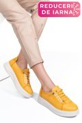 PANTOFI SPORT GALBENI PIELE NATURALA 2S7731683NP
