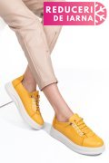 PANTOFI SPORT GALBENI PIELE NATURALA 2S7731683NP