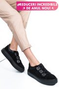 PANTOFI SPORT NEGRI PIELE NATURALA INTOARSA 2S7741609SP