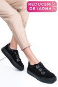 PANTOFI SPORT NEGRI PIELE NATURALA INTOARSA 2S7741609SP