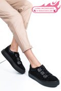 PANTOFI SPORT NEGRI PIELE NATURALA INTOARSA 2S7741609SP