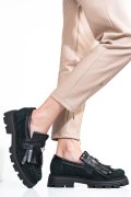 MOCASINI DAMA PIELE NATURALA NEGRI NABUK 3S7795