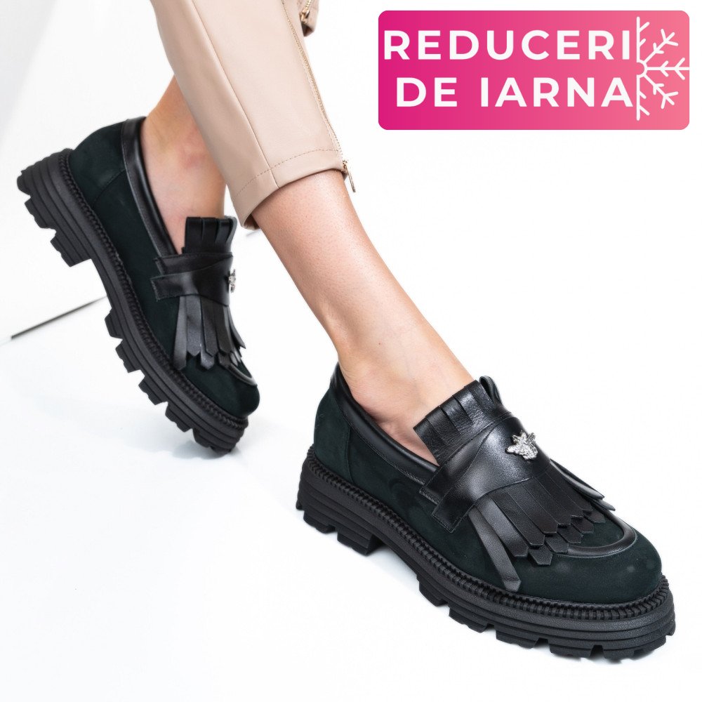 MOCASINI DAMA PIELE NATURALA NEGRI NABUK 3S7795
