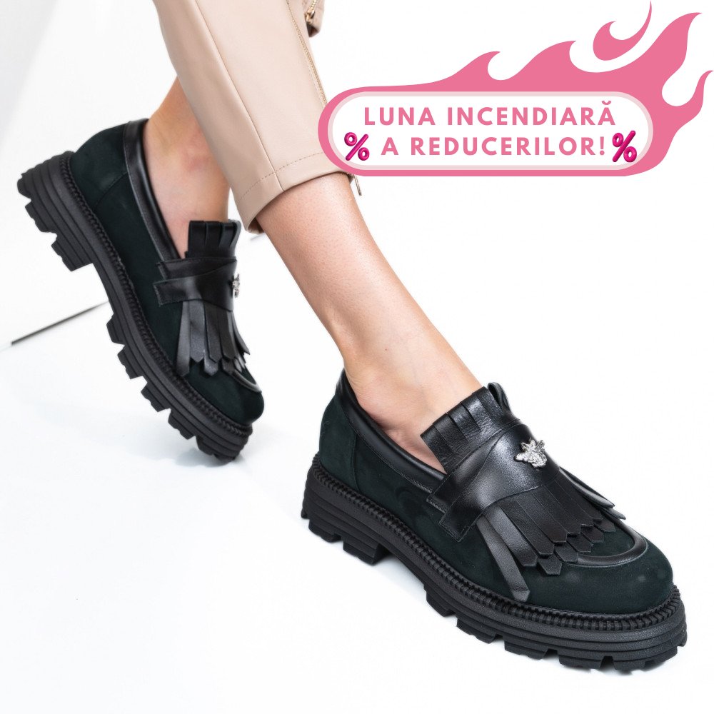 MOCASINI DAMA PIELE NATURALA NEGRI NABUK 3S7795