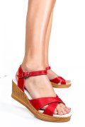 SANDALE ROSII PIELE NATURALA 1PC76208
